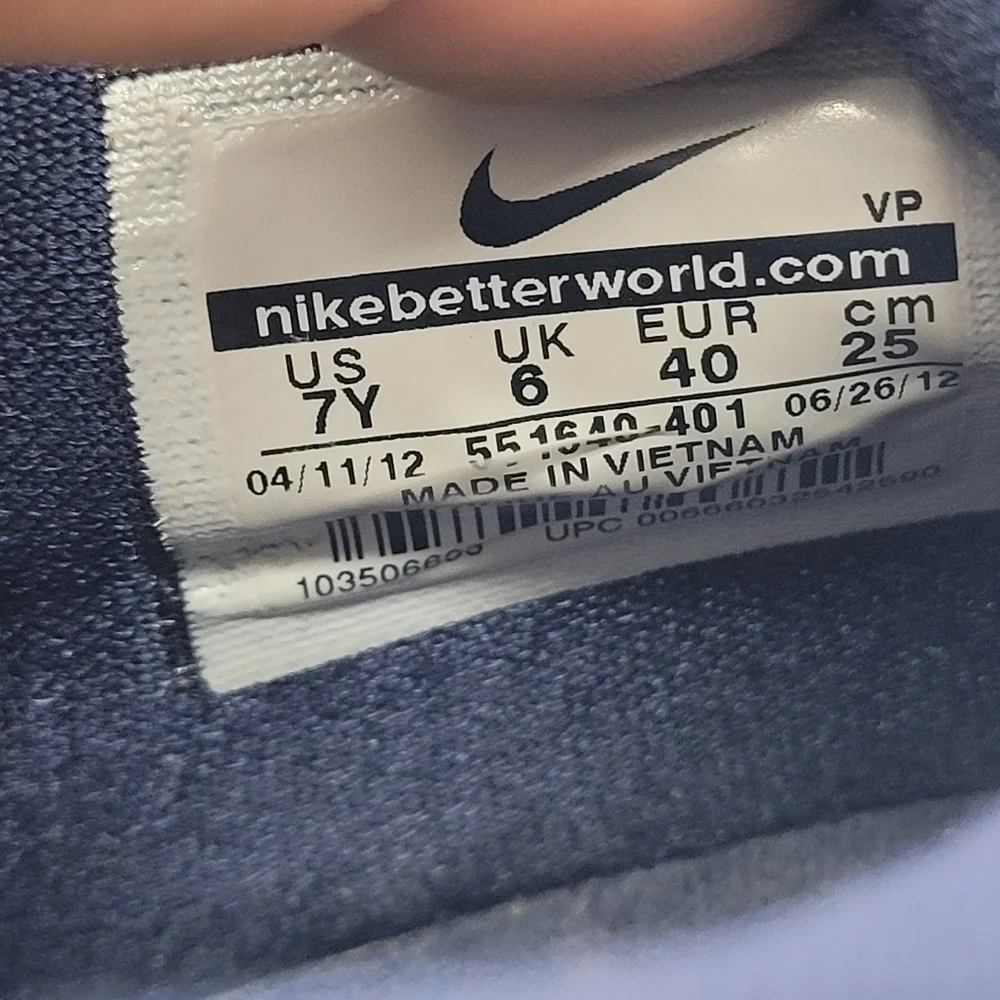 Nike Shoes 7 Youth Boys Hyper Guard Up Basketball Sneaker Navy Blue 551640 401